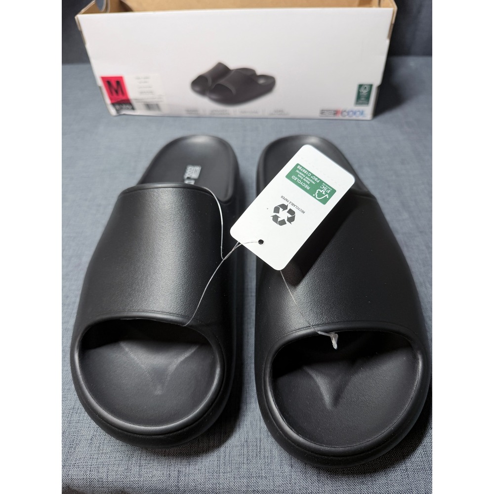 32 Degrees Cool Unisex Cushion Slides Black EVA Foam Sandals W7.5-8.5 M5.5-6.5 - Picture 2 of 8